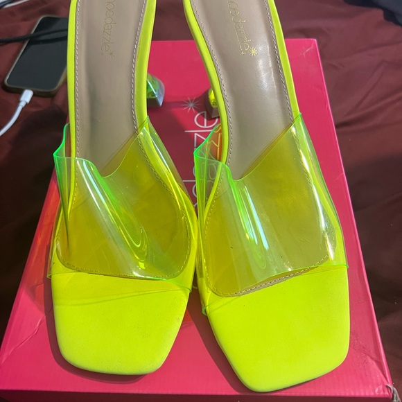 Cape Robbin Shoes - Cape Robbin Yellow Heels with Transparent Strap